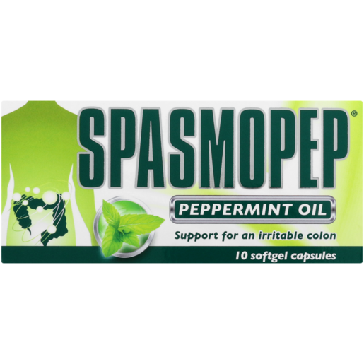 Spasmopep Peppermint Oil Irritable Colon Softgel Capsules 10 Pack