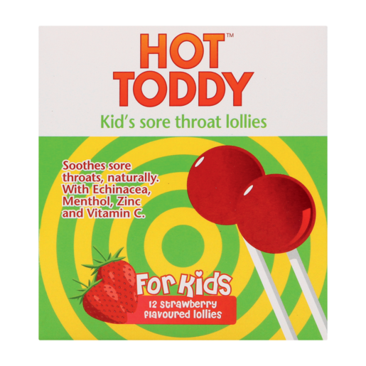 Hot Toddy Throat Lollies 12 Pack