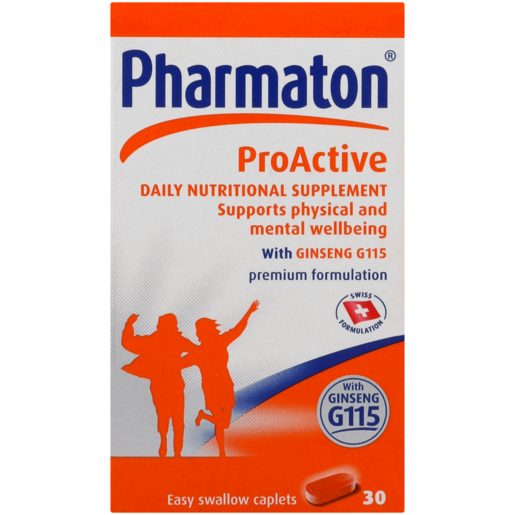 Pharmaton ProActive Daily Nutritional Supplement Caplets 30 Pack