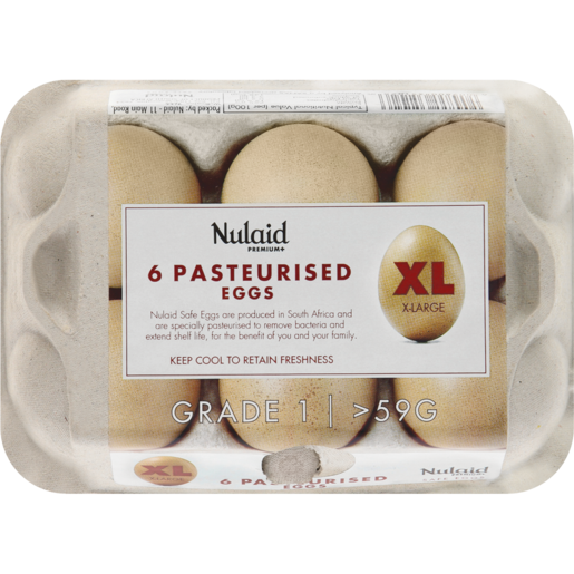 Nulaid Pasteurised Extra Large Eggs 6 Pack