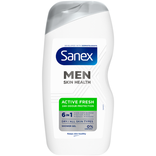 Sanex Men Dermo Fresh Normal Skin Body & Face Shower Wash 500ml