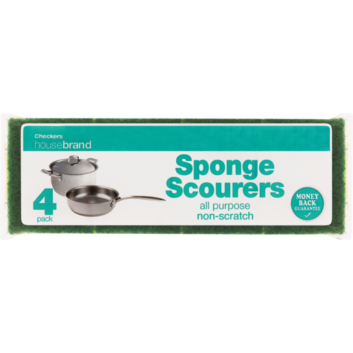 Checkers Housebrand Anti-Bacterial Sponge Scourers 4 Pack