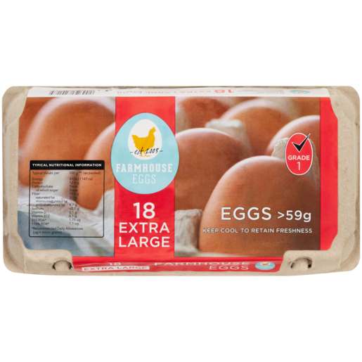 Farm House Extra Large Eggs 18 Pack