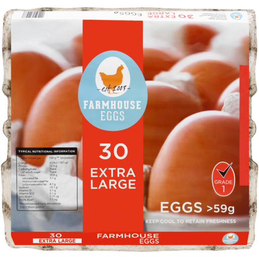 Farm House Extra Large Eggs Tray 30 Pack