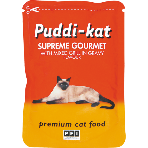 Puddi-kat Mixed Grill Flavoured Cat Food Sachet 85g