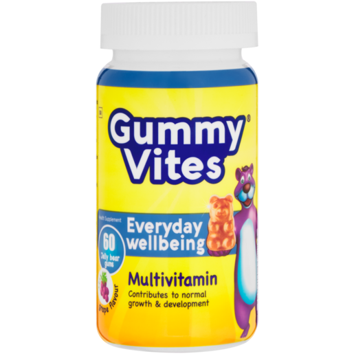 Gummy Vites Grape Flavour Everyday Wellbeing Multivitamin Gums 60 Pack