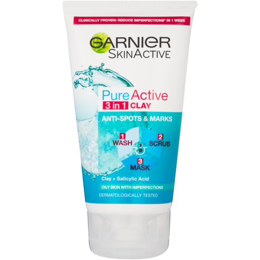 Garnier Pure Active 3-In-1 Facial Care Scrub 150ml