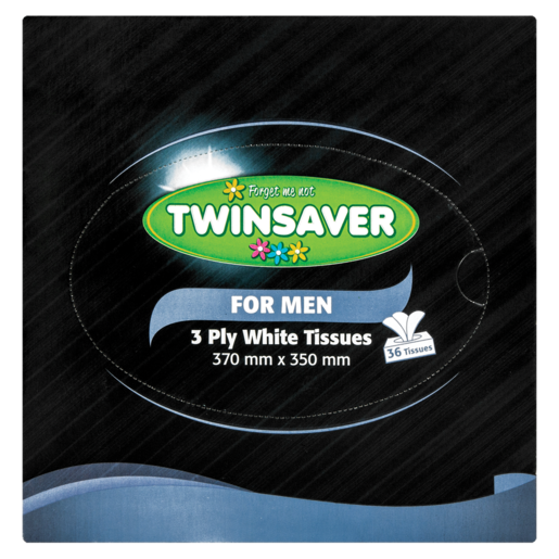 Twinsaver Mens Facial Tissues 36 Pack