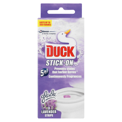 Duck Stick-On Lavender Scented Toilet Strips 3 Pack