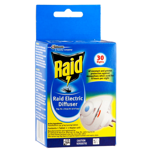 Raid Fragranced Free Electric Diffuser Mosquito Killer & Tablet Set 2 Piece