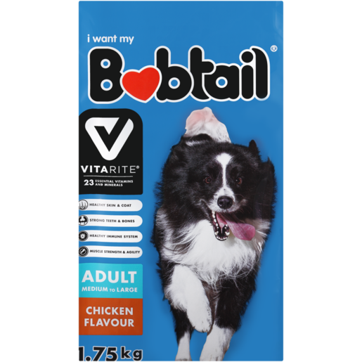 Bobtail Chicken Flavoured Medium Adult Dog Food 1.75kg