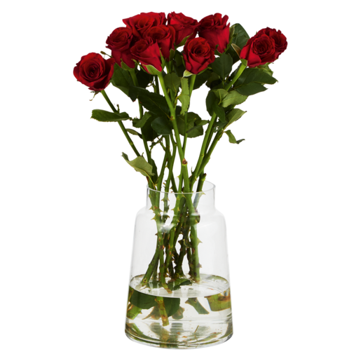 Red Flowers Rose Bunch (Vase Not Included)