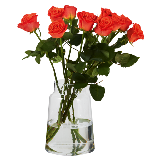 Orange Flowers Rose Bunch (Vase Not Included)