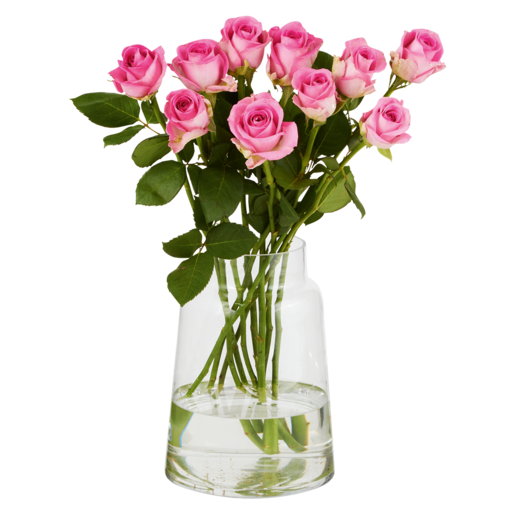 Pink Flowers Rose Bunch (Vase Not Included)