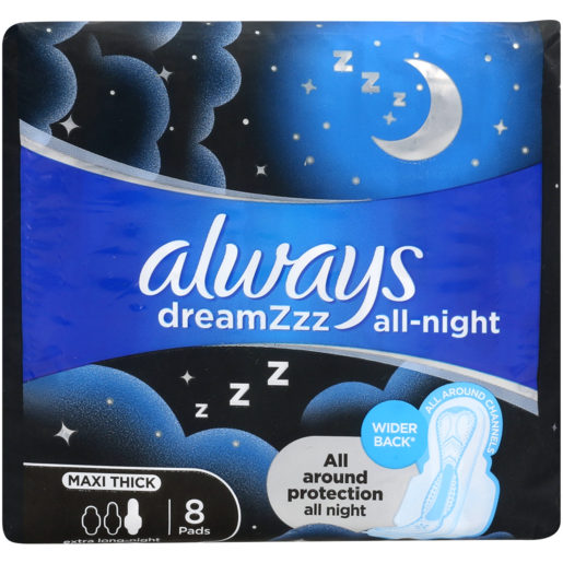Always Maxi Thick Extra Long Night Sanitary Pads 8 Pack