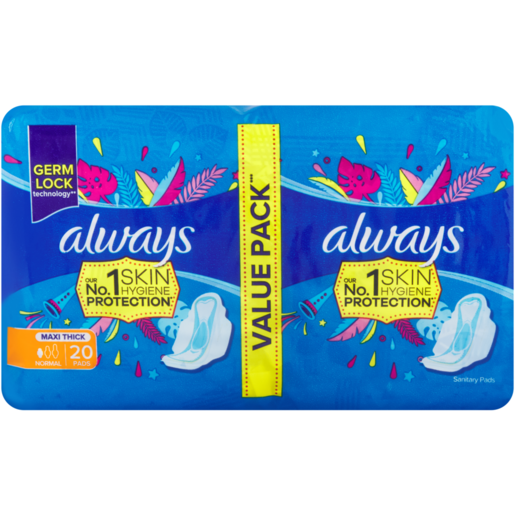 Always Normal Maxi Thick Sanitary Pads 20 Pack