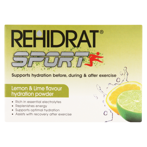Rehidrat Sport Lemon & Lime Flavour Hydration Powder 6 Pack