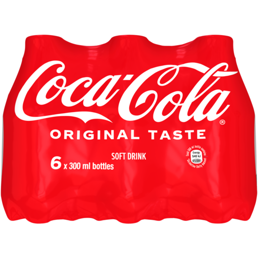 Coca-Cola Original Taste Soft Drink 6 x 300ml