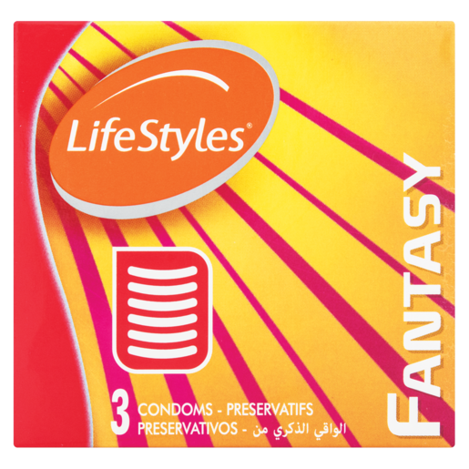 LifeStyles Ribbed Fantasy Condoms 3 Pack