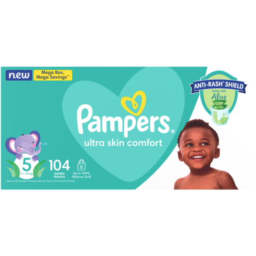 Pampers Size 5 Disposable Nappies 104 Pack