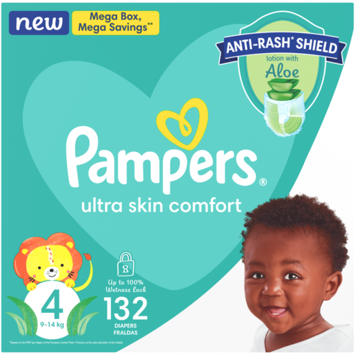 Pampers Size 4 Disposable Nappies 132 Pack