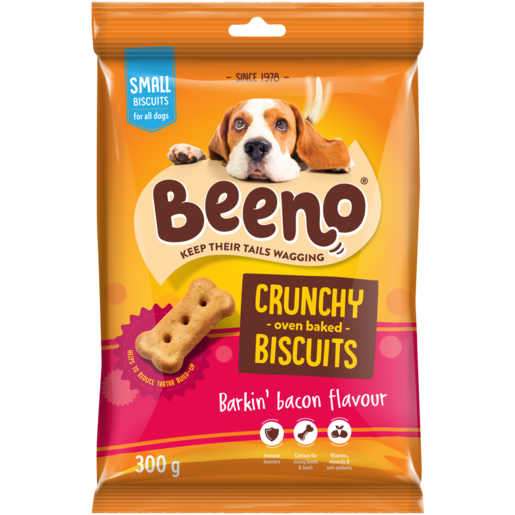 BEENO Bacon Flavoured Crunchy Oven Baked Biscuits 300g