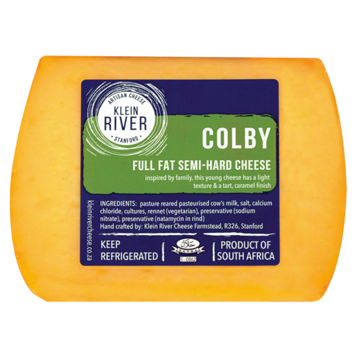 Klein River Colby Full Fat Semi-Hard Cheese