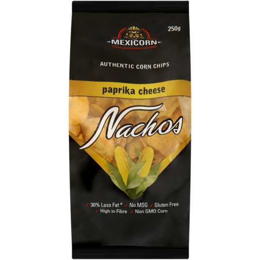 Mexicorn Paprika & Cheese Flavoured Nacho Chips Bag 250g