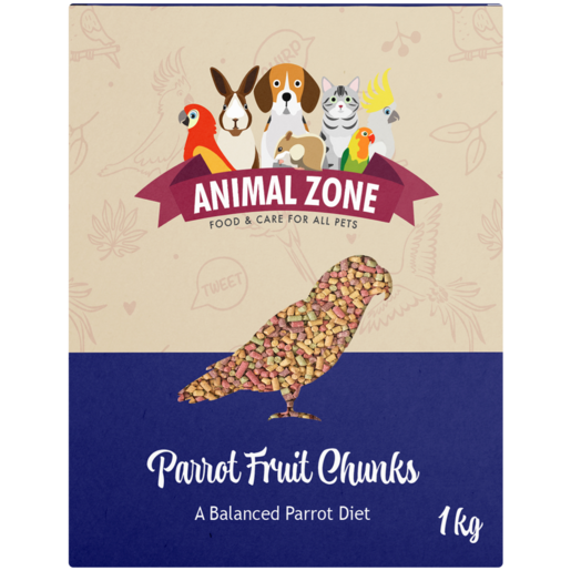 Animal Zone Fruit Chunks Parrot & Parakeet Food 1kg