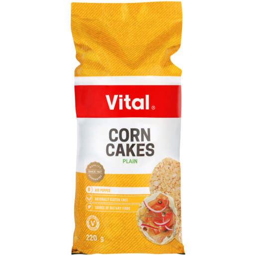 Vital Plain Corn Cakes Bag 220g