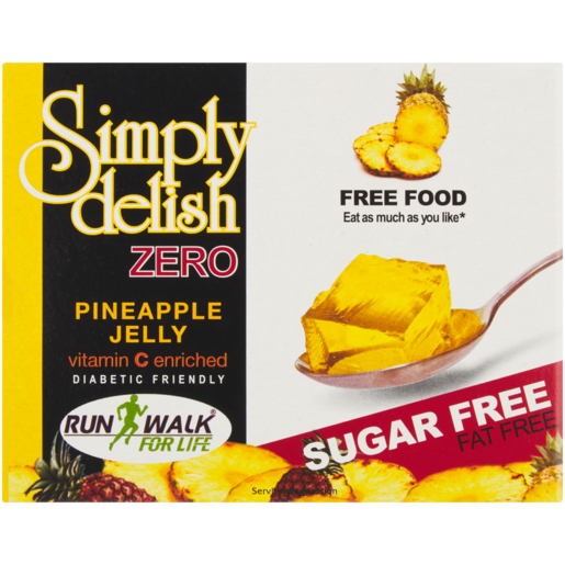Simply Delish Pineapple Flavoured Sugar Free Jelly Powder 8g