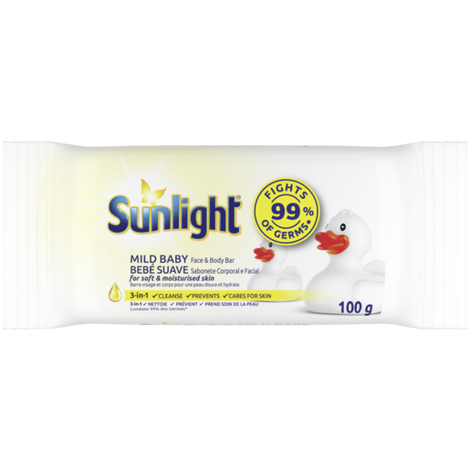 Sunlight Mild Baby Cleansing Face & Body Bar Soap 100g