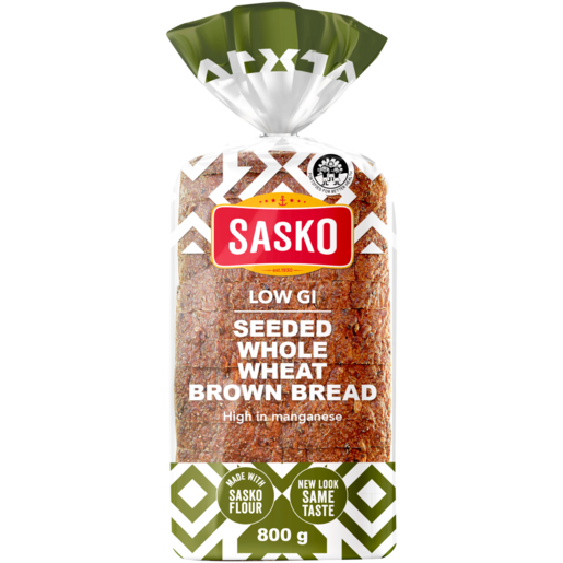 SASKO Low G.I Dumpy Seeded Whole Wheat Brown Bread 800g