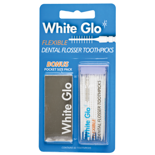 White Glo Flexible Dental Flosser Toothpicks