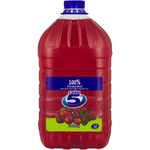 Take 5 Cranberry 100% Fruit Juice Blend 3L 