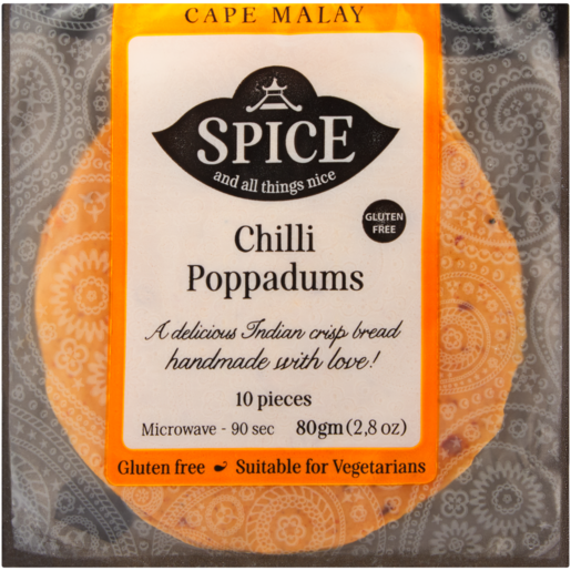 Spice and All Things Nice Chilli Poppadums 10 Pack