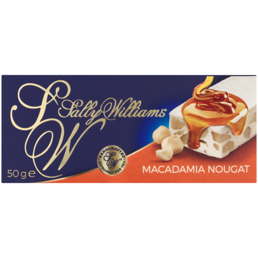 Sally Williams Macadamia Nuts Nougat Bar 50g