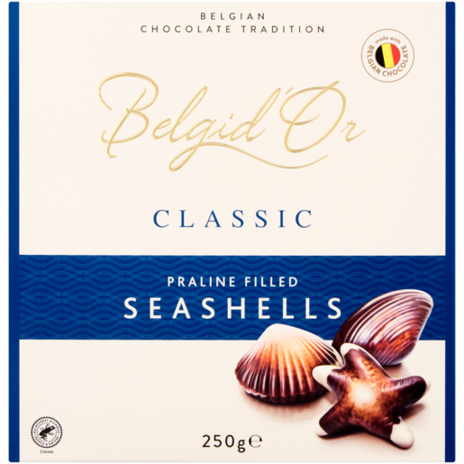 Belgid'Or Classic Praline Filled Chocolate Seashells 250g 
