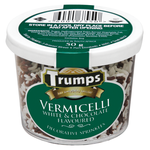 Trumps Vanilla And Chocolate Vermicelli 50g