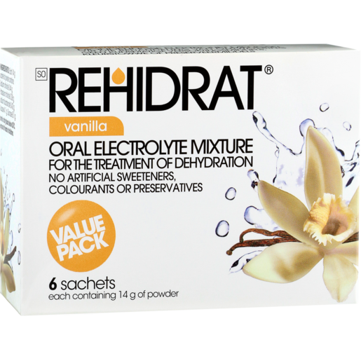 Rehidrat Vanilla Flavour Hydration Powder 6 Pack
