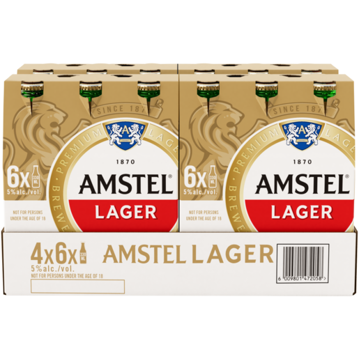 Amstel Lager Beer Bottles 24 x 330ml
