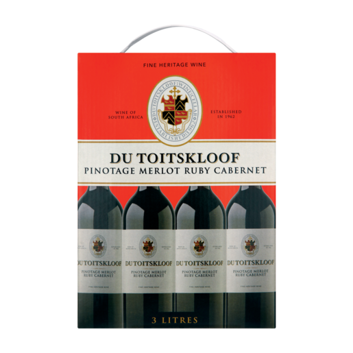 Du Toitskloof Ruby Cabernet Pinotage Merlot Red Wine Box 3L