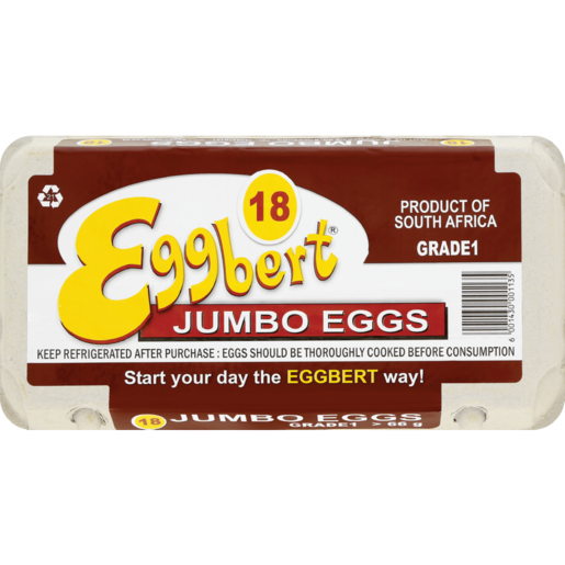 Eggbert Jumbo Eggs 18 Pack