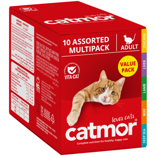 Catmor Multi-Pack Assorted Adult Wet Cat Food 10 x 70g