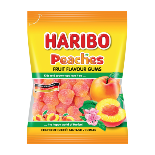 Haribo Peaches Fruit Flavoured Gums 80g