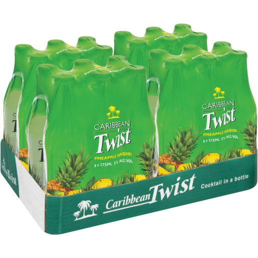 Caribbean Twist Pineapple Daiquiri Spirit Cooler Bottles 24 x 275ml