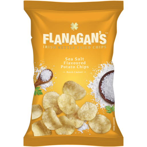 Flanagan's Moreish Irish Paddy's Sea Salt Flavoured Kettle Fried Chips 120g
