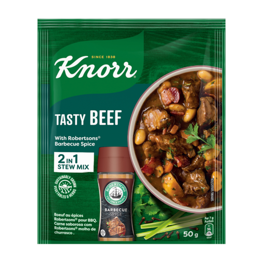 Knorr Tasty Beef 2-in-1 Stew Mix with Robertsons Barbecue Spice 50g