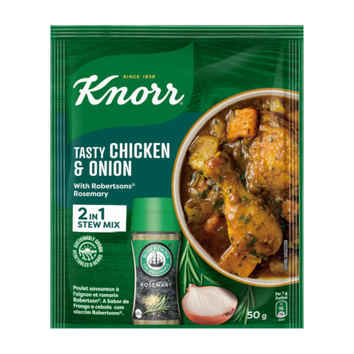 Knorr Tasty Chicken and Onion 2-in-1 Stew Mix with Robertsons Rosemary 50g
