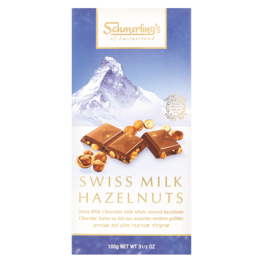 Schmerling's Hazelnut Flavoured Swiss Milk Chocolate 100g
